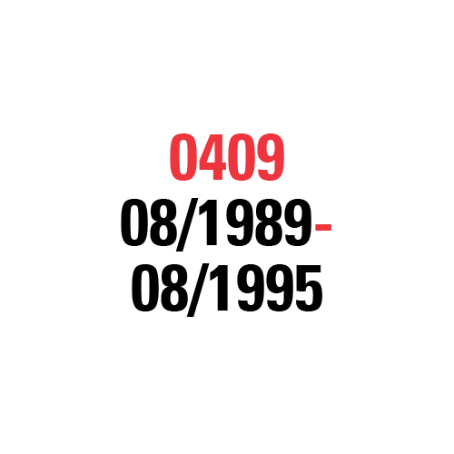 0409 08/1989-08/1995